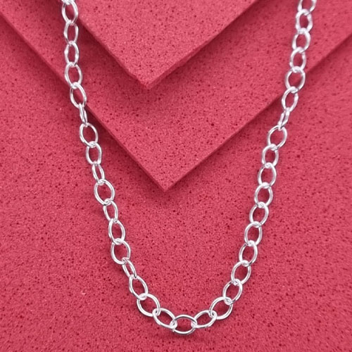 שרשרת כסף 925 רולו אובלי D2.4*D3.2 ( אריזה 3 מטר )
