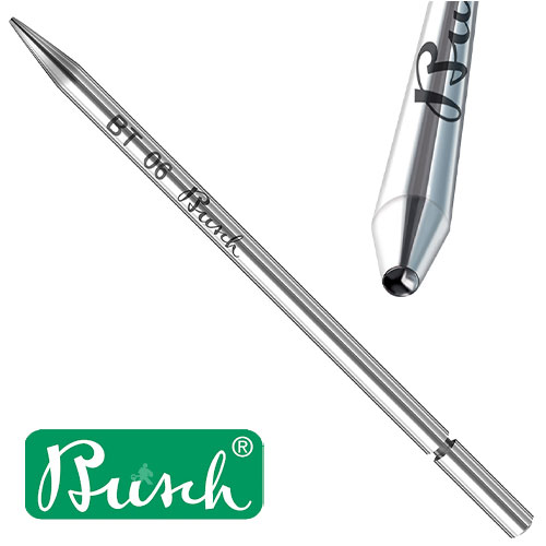 קורנייזר BUSCH גרמניה מוט בקוטר 2.6 מ"מ עם כוסית קטנה(מידות שונות לפי מספר) לעבודה ידנית אורך המוט כללי 60 מ"מ / אורך של מוט מקוצר 50 מ"מ