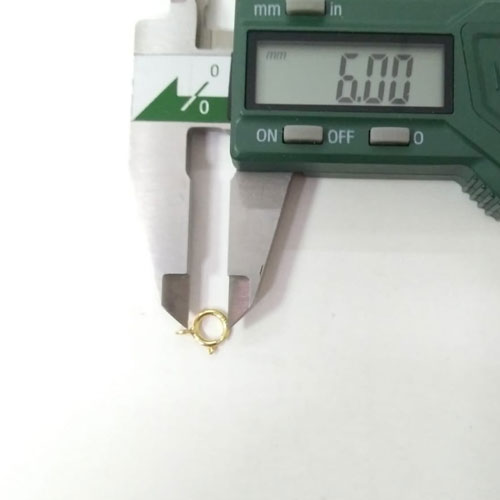סוגר גולדפילד(14KGF 1/20) ספרינג עגול 6 מ"מ צהוב אריזה של 5 יחידות