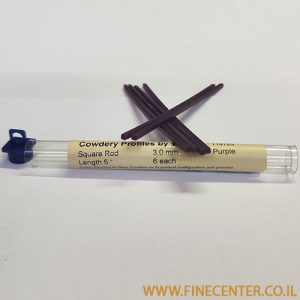 שעווה סגולה - מוט מרובע 3 * 3 מ"מ אורך 125 מ"מ ( מארז 6 יחידות ) Ferris