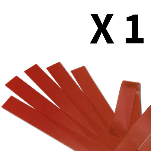 דפי שעווה - אדומה רכה - פס 30 * 3.8 ס"מ עובי 1.22 מ"מ( יחידה 1 )