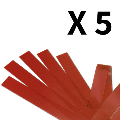 דפי שעווה - אדומה רכה פסים 30 * 3.8 ס"מ עובי 1.22 מ"מ אריזה 5 יחידות - כ 58 גרם Freeman USA