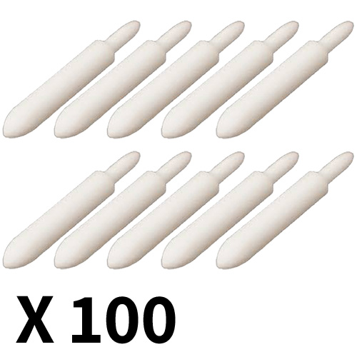 ראש (עט) דו צדדי לבן לעיפרון ציפוי אריזה 100 יחידות