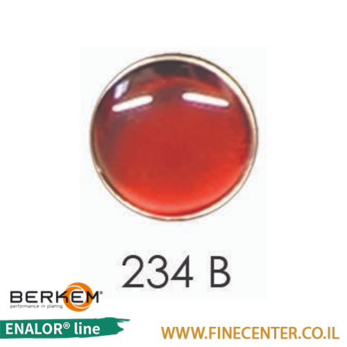 אמייל שקוף אדום בסיסי 234B - בקבוק 250 גרם BERKEM ENALOR