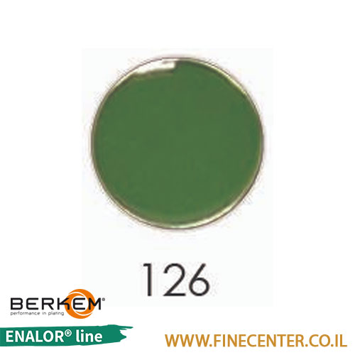 אמייל ירוק בינוני 126 - בקבוק 250 גרם BERKEM ENALOR