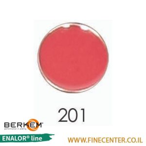 אמייל שקוף אדום רובי 201 - בקבוק 250 גרם BERKEM ENALOR