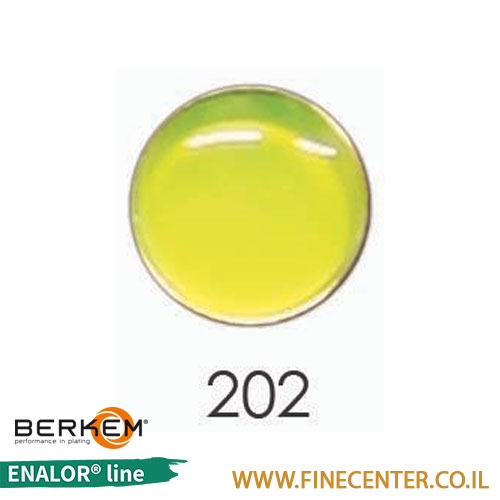 אמייל שקוף צהוב ניאון זוהר 202 - בקבוק 250 גרם BERKEM ENALOR