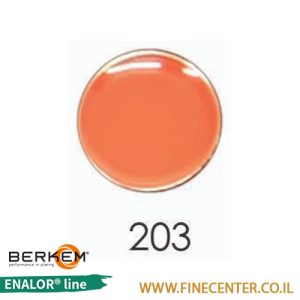 אמייל שקוף אדום ניאון זוהר 203 - בקבוק 250 גרם BERKEM ENALOR