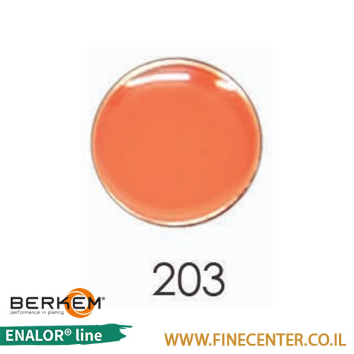 אמייל שקוף אדום ניאון זוהר 203 - בקבוק 250 גרם BERKEM ENALOR