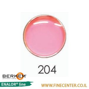 אמייל שקוף ורוד ניאון זוהר 204 - בקבוק 250 גרם BERKEM ENALOR