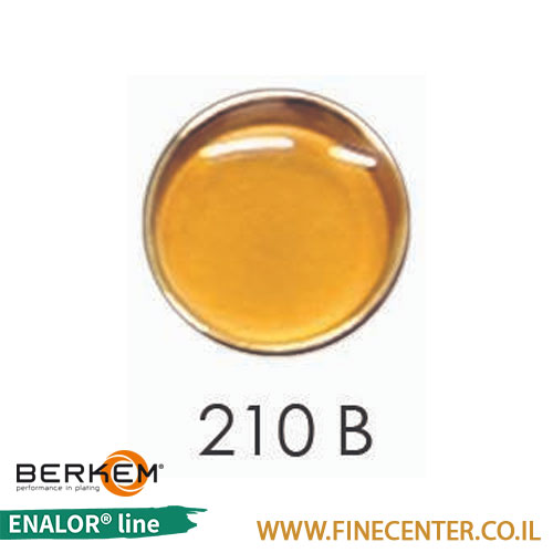 אמייל שקוף צהוב כהה בסיסי 210B - בקבוק 250 גרם BERKEM ENALOR