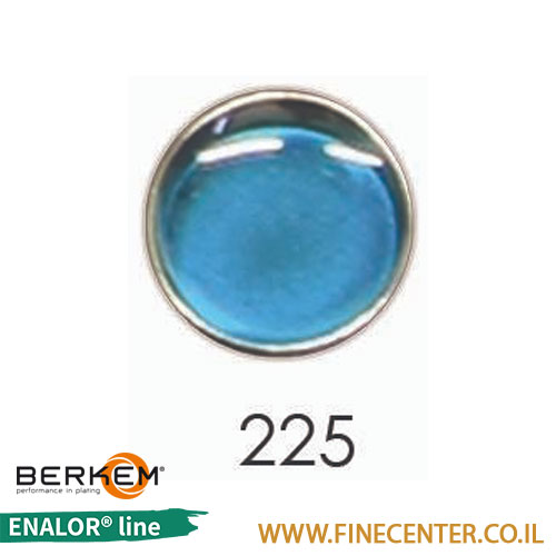 אמייל שקוף כחול - תכלת בהיר 225 - בקבוק 250 גרם BERKEM ENALOR