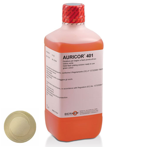 ציפוי זהב טהור לאמבטיה (נוזלי) - צבע ירוק 1G/L) FLASH) AURICOR 401 איטליה Berkem
