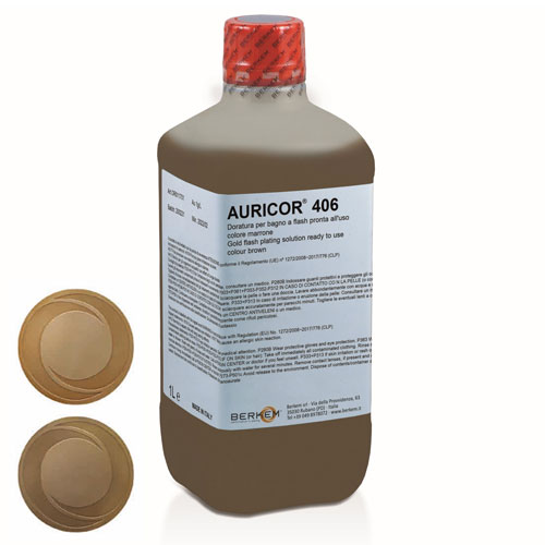 ציפוי זהב טהור לאמבטיה (נוזלי) - צבע חום 1G/L) FLASH) AURICOR 406 איטליה Berkem