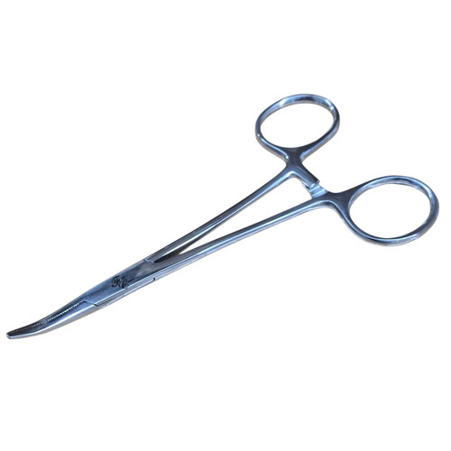 מלקחיים עם נעילה Hemostatic Forceps מעוקלות עם שפתים משוננות - 5" | 127 מ"מ