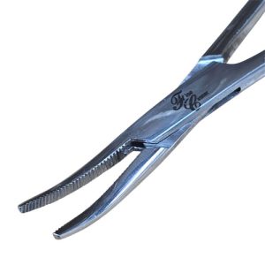מלקחיים עם נעילה Hemostatic Forceps מעוקלות עם שפתים משוננות - 5" | 127 מ"מ