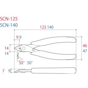 קאטר נירוסטה ללא פאזה 125 מ"מ עם נעילה Tsunoda SCN-125 - יפן