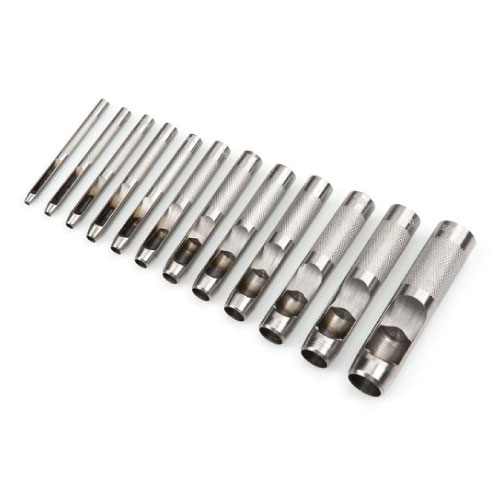 סט מקבים חלולים 12 יחידות - מידות 1/8, 5/32, 3/16, 7/32, 1/4",5/16, 3/8, 7/16, 1/2", 9/16, 5/8, & 3/4"