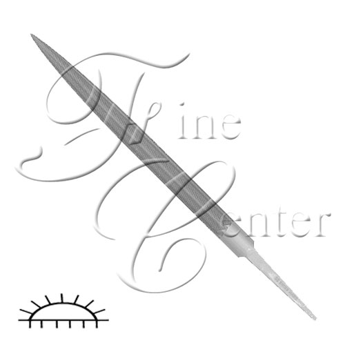 פצירת יד חצי עגולה עם שפיץ 6" מס 2 (Vallorbe (Precision