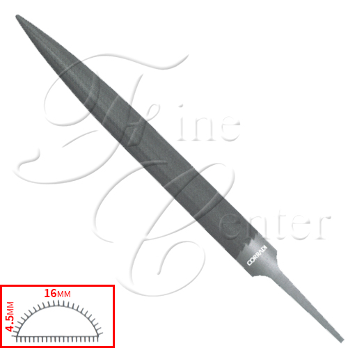 פצירת יד חצי עגולה עם שפיץ 6" (4.5*16) מס" 00 Corrad " Precision " (איטליה)