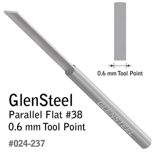 שטיכל שטוח 0.6 מ"מ #38 GRS GlenSteel Parallel Flat