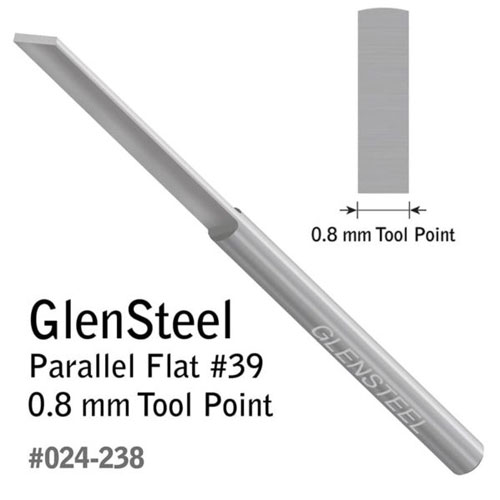 שטיכל שטוח 0.8 מ"מ #39 GRS GlenSteel Parallel Flat