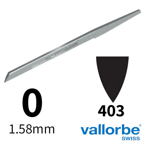 שטיכל שפיץ HSS מס 0 Vallorbe