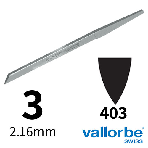 שטיכל שפיץ HSS מס 3 Vallorbe