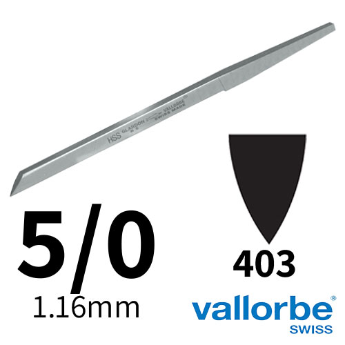 שטיכל שפיץ HSS מס 5/0 Vallorbe
