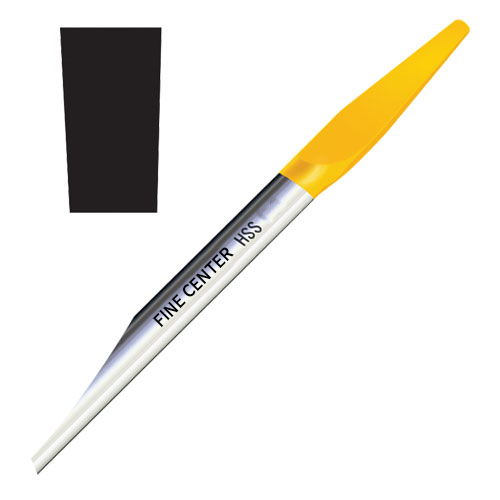 שטיכל שטוח ראש דק HSS מס 4 (0.4 מ"מ) Fine Center
