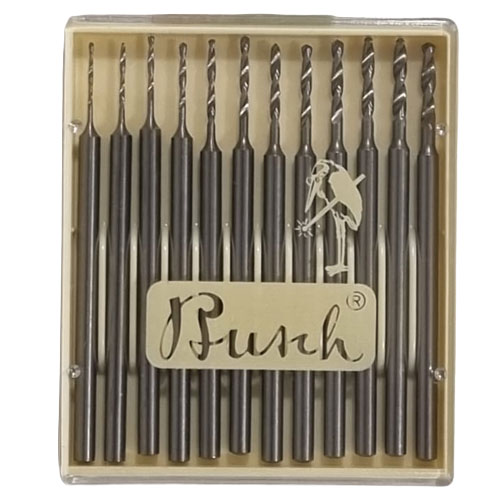 סט מקדחי BUSCH מס 203 ( 0.5 - 1.6 מ"מ )( חבילה של 12 יח)