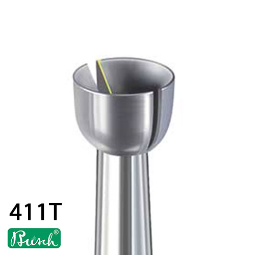 כרסום כוס עם חריץ BUSCH מס 411T מידה 1.7 מ"מ (6 יחידות)