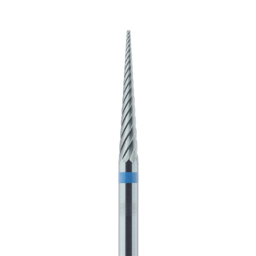 כרסום קרבייד Meisinger HM 489 קונוס שפיץ, קוטר 2.3 גובה 15 מ"מ X-CUT (כחול ,גסות בינונית)
