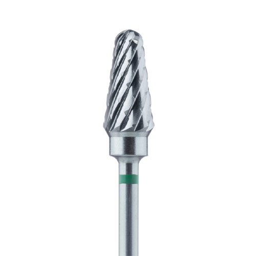 כרסום קרבייד Meisinger HM 79HX X-CUT קונוס קצה מעוגל D6 גובה 12.7 מ"מ גס פס ירוק
