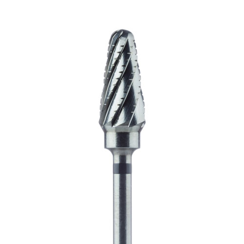 כרסום קרבייד Meisinger HM 79ST קונוס קצה מעוגל TITANIUM-CUT (שחור גס מאוד) קוטר 6 מ"מ גובה 12.7 מ"מ