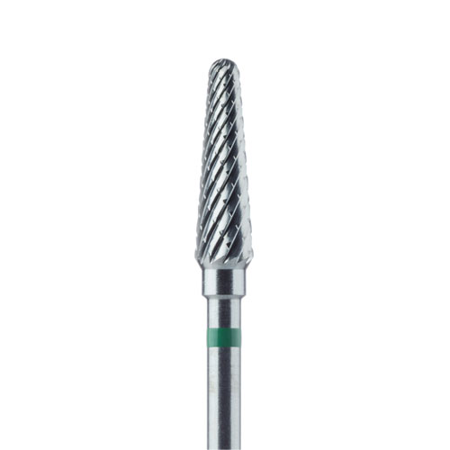 כרסום קונוס קצה עגול HM 79HT קרבייד קוטר 4.0 מ"מ גובה 14.2 מ"מ גס פס ירוק
