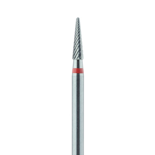 כרסום קונוס קצה עגול HM 138FX קרבייד קוטר 2.3 מ"מ גובה 8 מ"מ עדין פס אדום