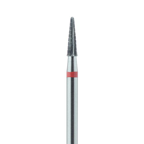 כרסום קונוס קצה עגול HM 138FQ קרבייד קוטר 2.3 מ"מ גובה 8 מ"מ עדין פס אדום