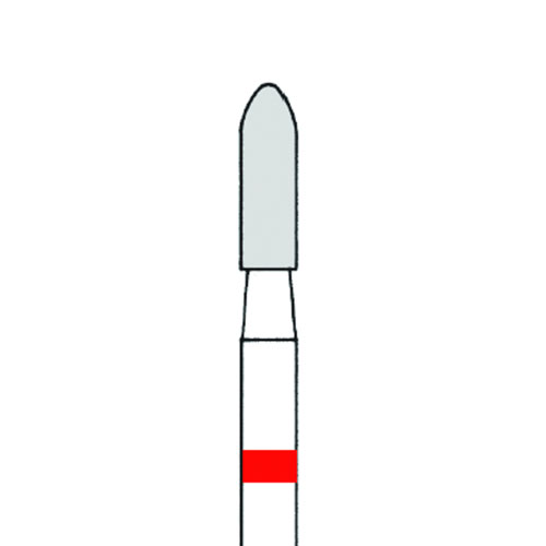 כרסום צילינדר קצה קוני HM 139FQ קרבייד קוטר 2.3 מ"מ גובה 8 מ"מ עדין פס אדום