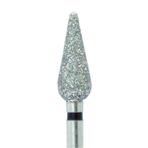כרסום יהלום Meisinger 879H קונוס קצה טורפדו 4.7X12 מ"מ (פס שחור - גס מאוד)