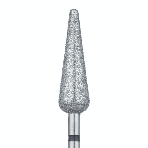 כרסום יהלום Meisinger 879H קונוס קצה טורפדו 6.0X20 מ"מ (פס שחור - גס מאוד)
