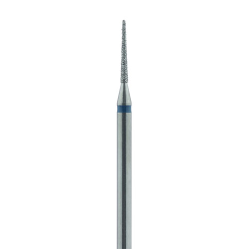 כרסום יהלום Meisinger 852 קונוס מאורך קצה מעוגל 1.2 מ"מ אורך 10 מ"מ (פס כחול - גסות בינונית)
