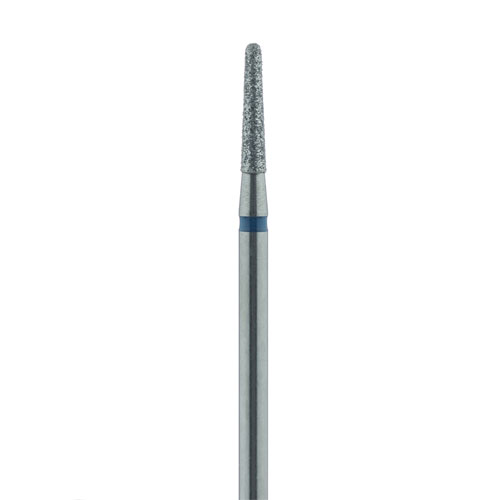 כרסום יהלום Meisinger 852 קונוס מאורך קצה מעוגל D2.1 * D1.44 גובה 10 מ"מ (פס כחול,גסות בינונית )