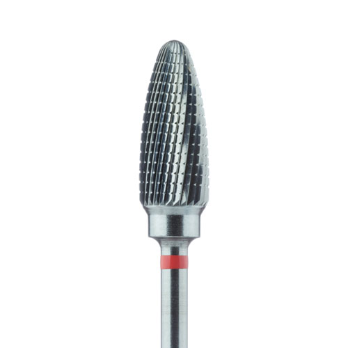כרסום קרבייד Meisinger HM 251FQ בוטון קוטר 6.0 מ"מ גובה 14.7 מ"מ CROSS-CUT (אדום ,גסות עדינה )