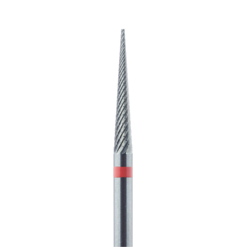 כרסום קרבייד Meisinger HM 489FX קונוס שפיץ קוטר 2.3 מ"מ גובה 15 מ"מ X-CUT (אדום ,גסות עדינה )