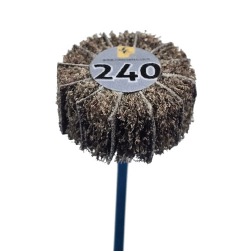 מברשת סקוטש עם בד שמיר - GR 240 - דיסק ( גלגל ) D20 * 10 על ציר