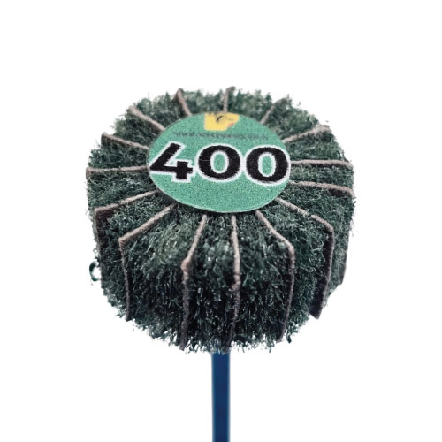 מברשת סקוטש עם בד שמיר - GR 400 - דיסק ( גלגל ) D20 * 10 על ציר