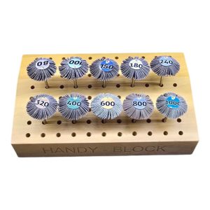 מברשת בד שמיר - עדשה D25 * 11 על ציר - מארז 10 יחידות בסטנד עץ מהודר