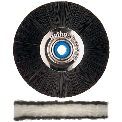 מברשת שיער שחור משולב סקוץ Scotch Brite - דיסק קוטר 48 מ"מ - מרכז מתכת + פלסטיק כחול - HATHO גרמניה