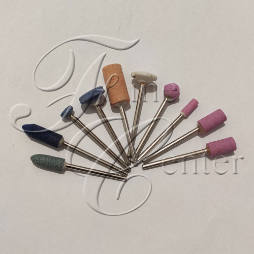 סט אבני השחזה על ציר 10 יחידות צורות שונות